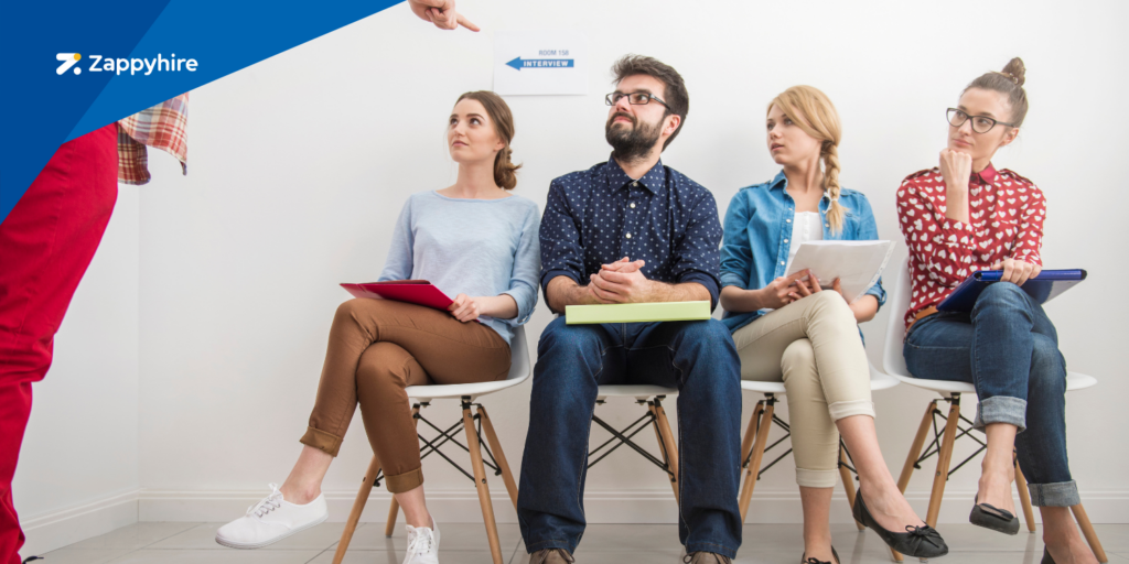 Employee listening to instructions with a blank expression.